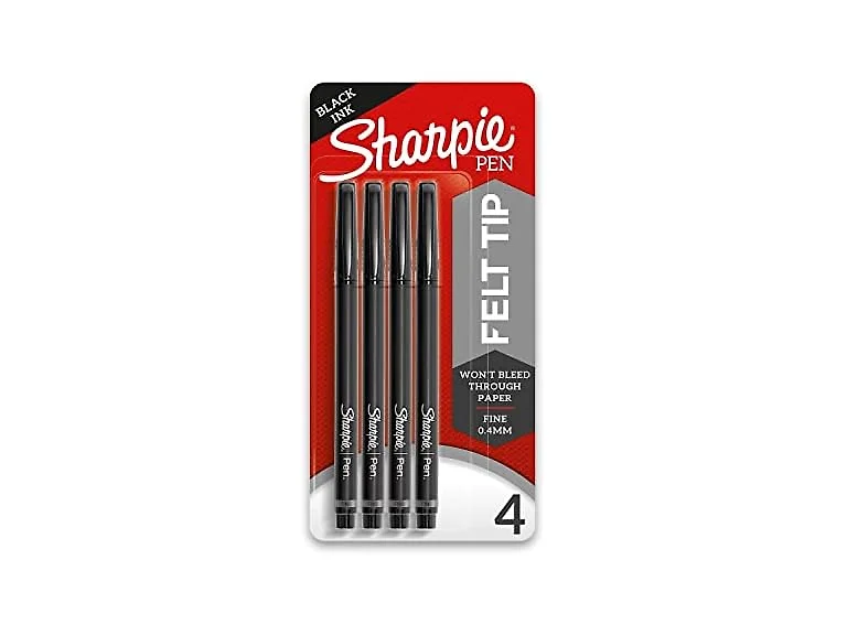 Sharpie Felt Tip Medium Point Black Pens