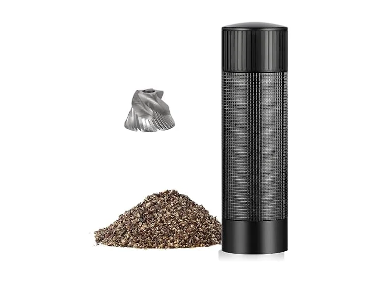 Aluminum Pepper Mill, Adjustable Manual