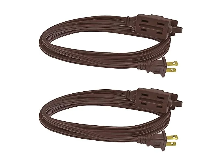 Clear Power 2-Pack 9 ft 3 Outlet Indoor Extension Cord 16/2 SPT-2