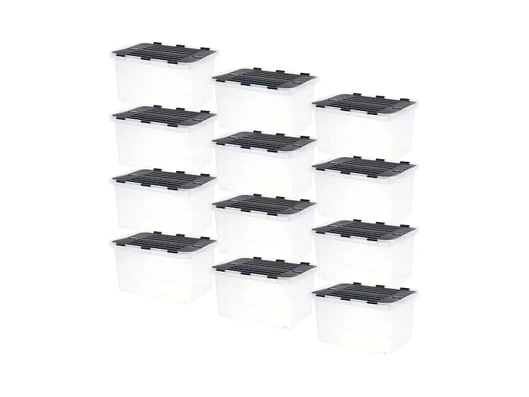 Superio Storage Bins with Lids  35 Quart 8PK