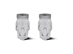 DURA LIVING DL-DLG18912/R 16 oz Skull Mason Jar Glass Co