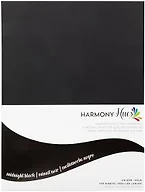 Cardstock 8.5 x 11 Paper Pack - 65lb Smooth Card Stock for Crafts, Cardmaking, Printers - 100 Scrapbook Sheets - Double Sided with Solid Core, Midnight Black