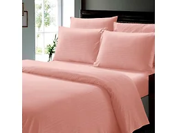4-Piece Dobby Stripe Bed Sheet Set