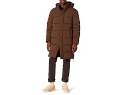 Amazon Essentials Men's Hooded Long Puffer Coat, Deep Brown, 4X-Large Big Tall