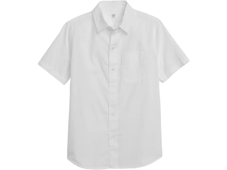 GAP Boys (XS) Short Sleeve Poplin Shirt