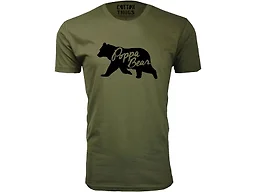 Men Poppa Bear Silhouette Dad T-Shirt