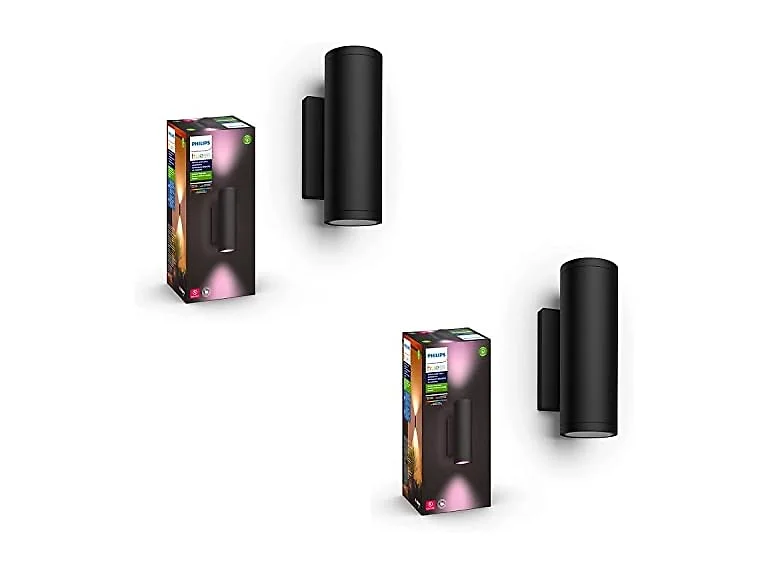 Philips Hue Appear Outdoor Smart Wall Light, Black
