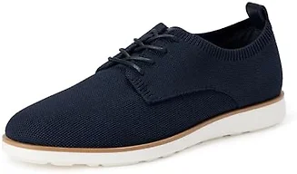 Amazon Essentials Men's Derby Knit Dress Sneakers with Foam Insole, Navy, 8.5