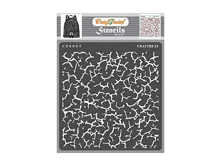 CrafTreat Reusable Texture Crackle Stencils