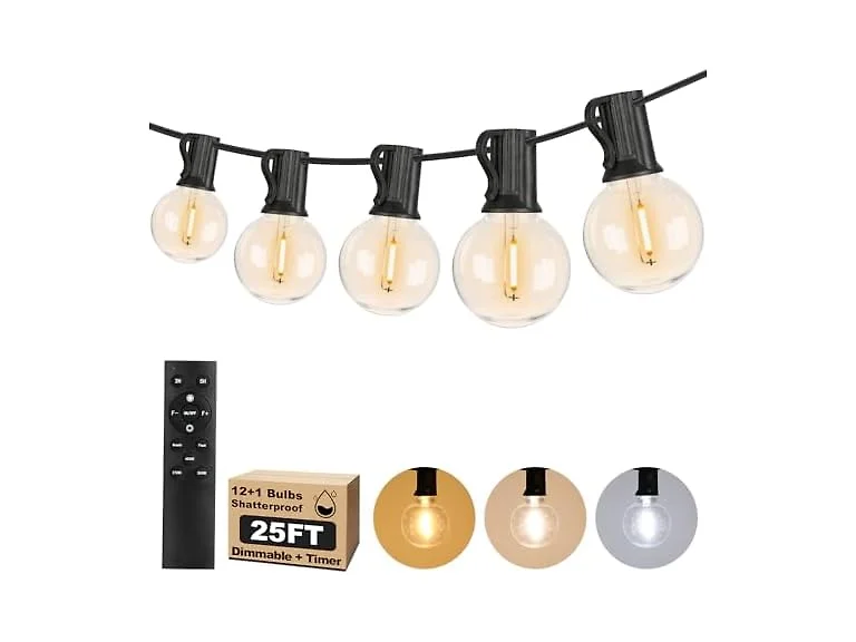 Bosceos 25FT G40 Outdoor String Lights