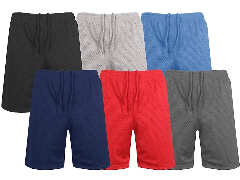 3Pk Asst Mens Classic Mesh Shorts