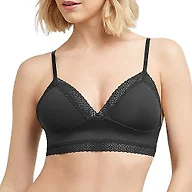 Maidenform Women's Lacy Triangle Bralette, Lace Bra with Convertible Straps, Wireless Bralette