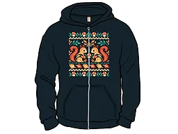 Folk Squirrells Ugly Autumn Sweater