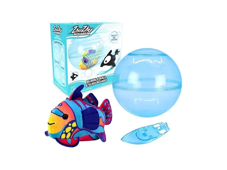 zhuzhu Aquarium Bubble Ball & Surf Board with Mandarin Fish