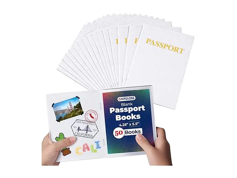 Hygloss Fake Passport Book – Bulk 50 Pack