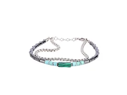 Iron Saints LGR-10-004B-07 Mens Hematite Bead Bracelet Ma