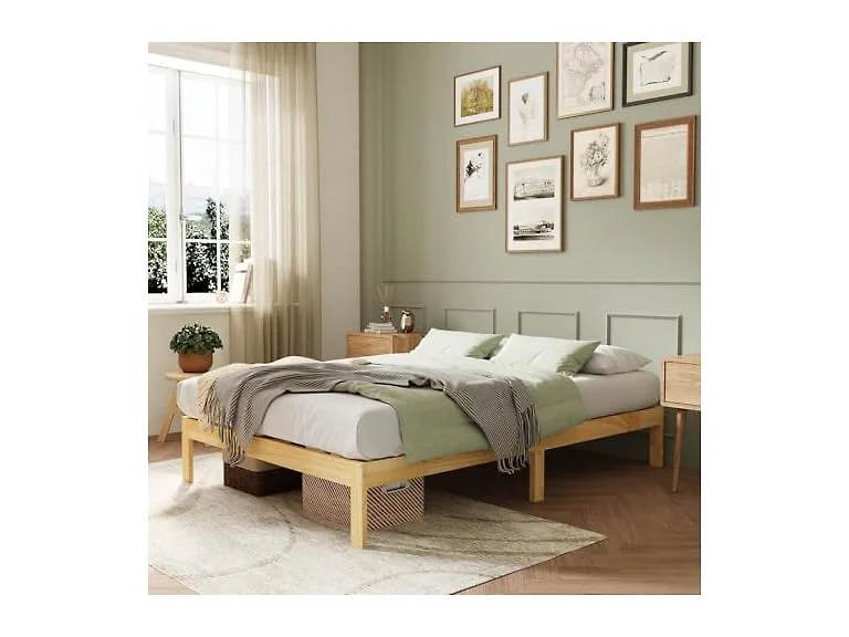 Novilla 12 Inch Wooden Queen Bed Frame