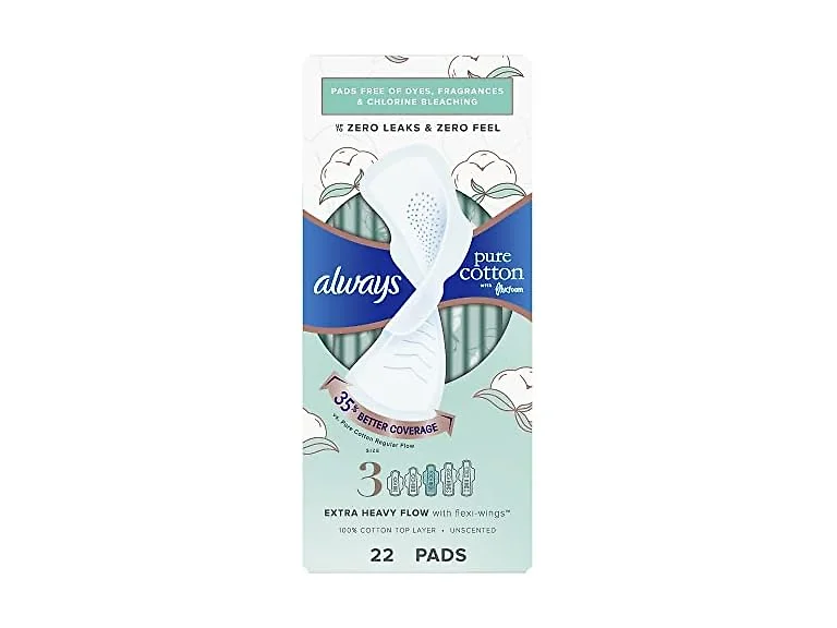 Always Pure Cotton Feminine Pads for