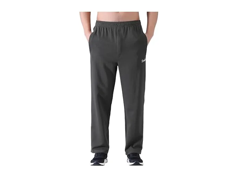 Zoulee Men's Open-Bottom Cotton Track