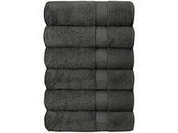 J&V TEXTILES 6PK TWL CHARC 27 X 52 IN 6-Pack Plush Bath T