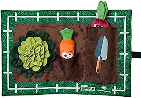 Outward Hound by Nina Ottosson Activity Matz Garden Game Plush Dog Puzzle Mat Dog Enrichment Dog Toy, Level 2 Intermediate, Multicolored