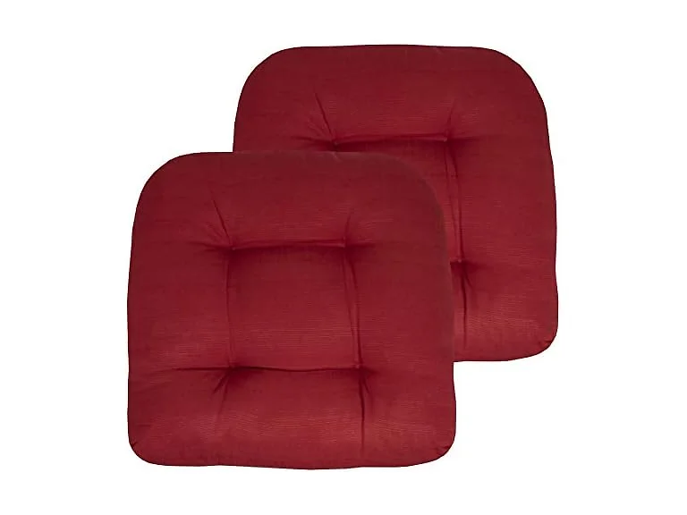 Reversible Solid Patio Seat Cushion Set