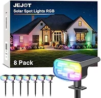 JEJOT Solar Spot Lights Outdoor Waterproof, Solar Spotlights