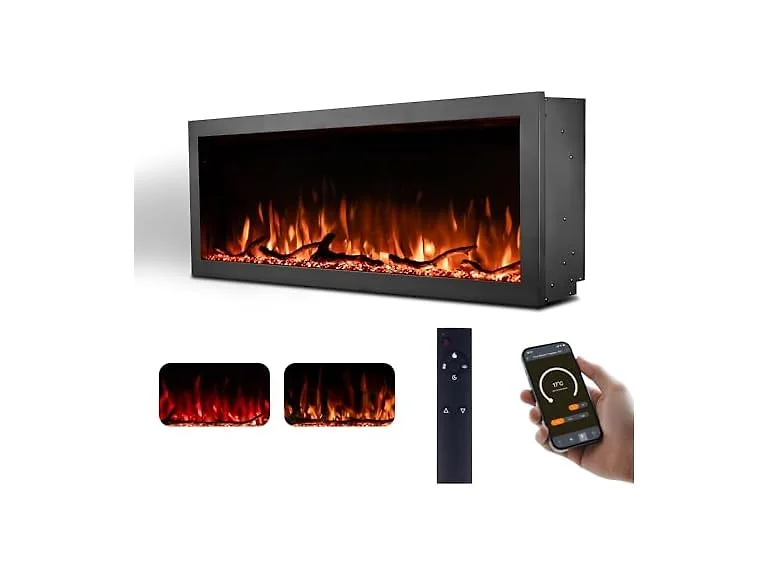 TUAN 60 in Smart WiFi Electric Fireplace