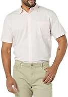 Amazon Essentials Men's Slim-Fit Short-Sleeve Poplin Shirt, Pink, Small