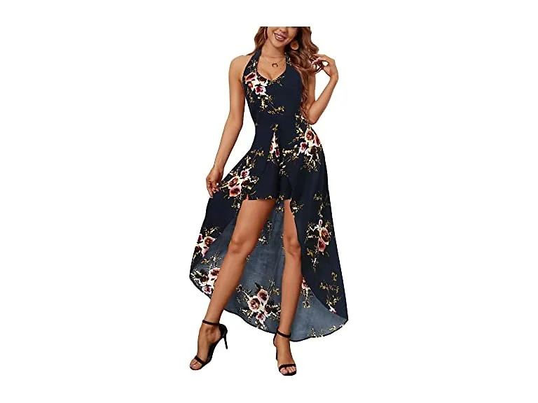 Kormei Women (M) Scoop Neck Halter Backless Dress