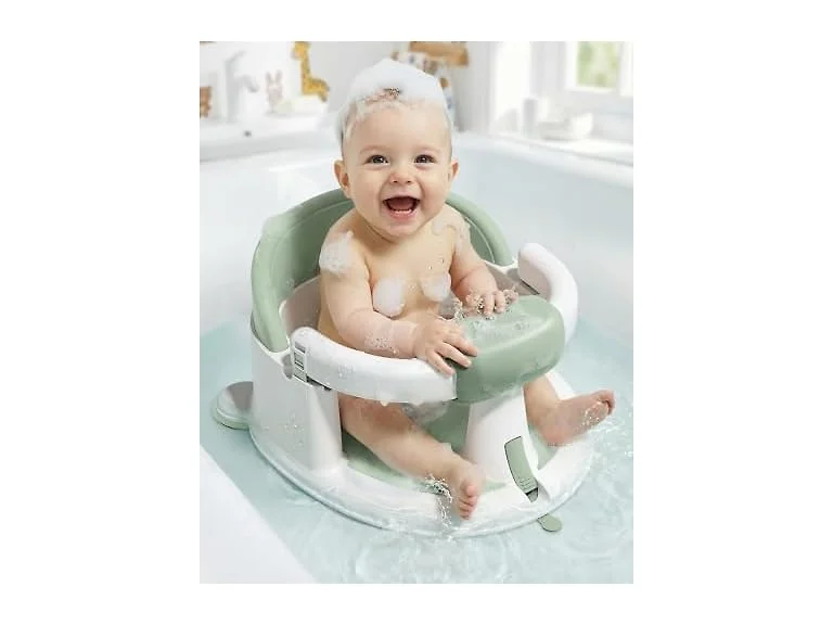ONTHEWEI Mist Green Baby Bath Seat