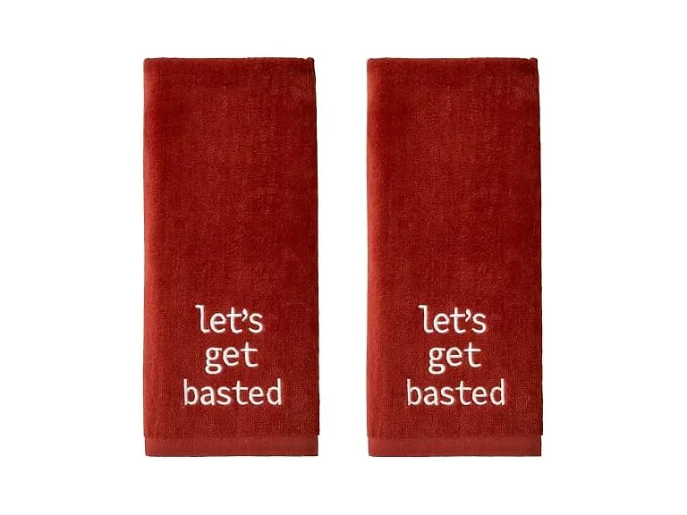 SKL Home Thanksgiving/Fall Let's Get Basted Hand Towel Set-2pc