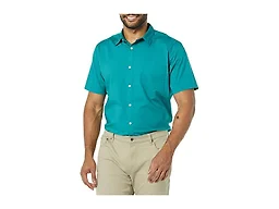 Amazon Essentials Men's Short-Sleeve Slim-Fit Stretch Poplin Shirt Shirt, Teal, X-Large
