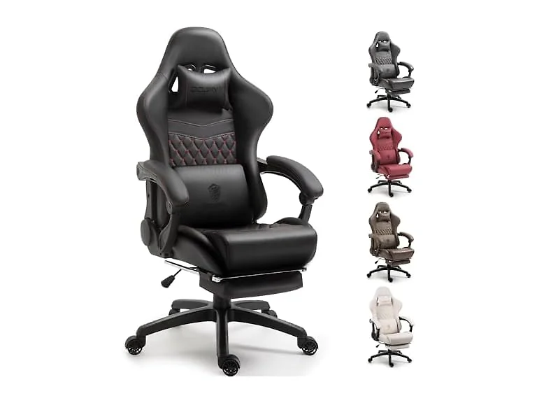 Dowinx Big & Tall Vintage Gaming Chair Black