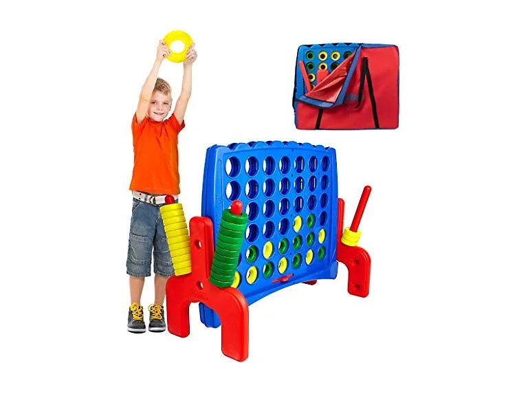 Jr Giant 4 in a Row Connect Game w/ Bag (Open Box)