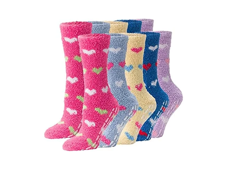 Debra Weitzner Women (9-11) Fuzzy Non-skid Socks