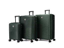 Tucci Italy Spettro 3-Piece Expandable Hardside Spinner Luggage Set, Green