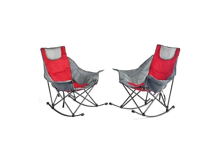 SUNNYFEEL Red 2pk Rocking Camping Chair