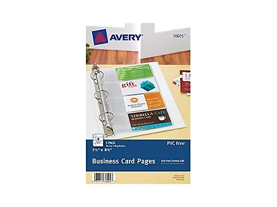Avery Clear Business Card Organizers
