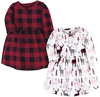 Hudson Baby Girl's Cotton Dresses, Deer, 3-6 Months