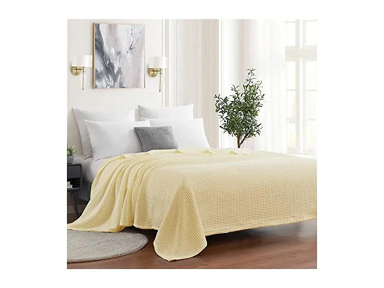 100% Fine Cotton Blanket Luxurious Weave