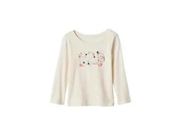 GAP Baby Girls Short Sleeve Graphic Tee Ivory Frost 3YRS