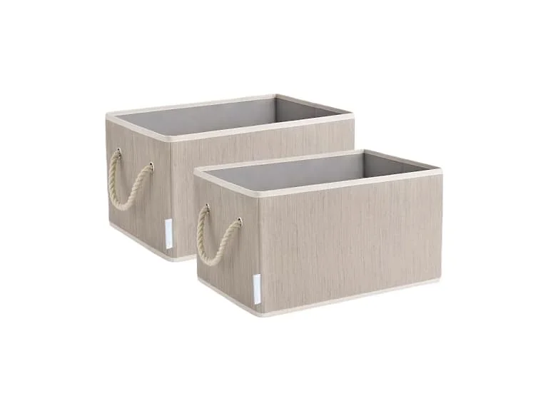 Suptinwear Storage Baskets for Shelves, Clay