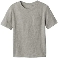 GAP Baby-Boys Short Sleeve Pocket T-Shirt, Light Heather Grey, 3-6 Months