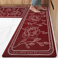 ROTTOGOON W0766 Kitchen Floor Mat Set of 2 Red 120