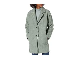 Amazon Essentials Women's Teddy Bear Fleece Oversized-Fit Lapel Jacket, Sage Green, Small