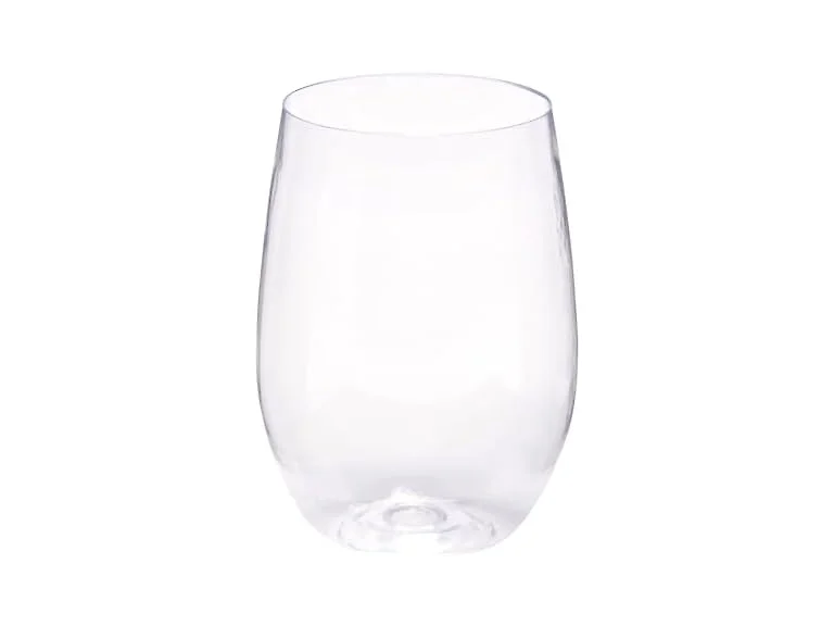 WNA Reserv 16oz Clear Plastic Stemless Wine Glasses, 64-Pack