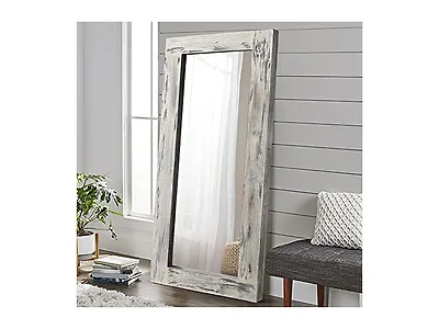 KIAYACI Over Sized Floor Mirror Wood Frame 71" x 32"