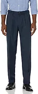 Amazon Essentials Men's Classic-Fit Pleated Dress Pants (Available in Big & Tall), Navy, 50W x 34L