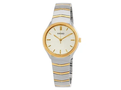 Seiko Discover More Quartz Champagne Dial Watch